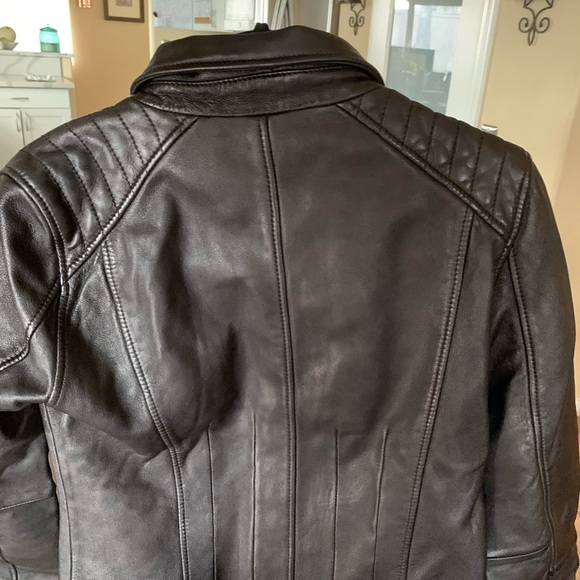 Carbon 2 Cobalt Sloane Leather Jacket 